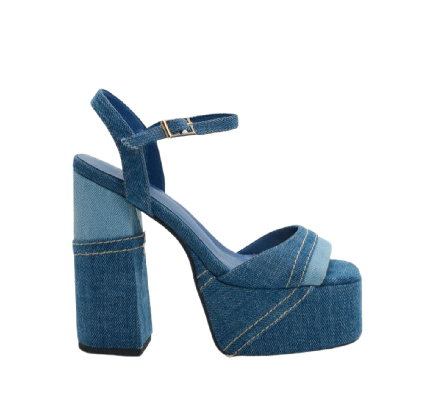 Marsha Chunky Heels - Denim